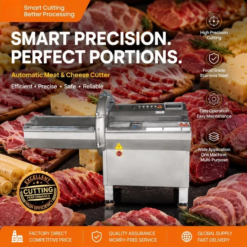 Industrial Frozen Pork Chop Cutting Machine Automatic Bone-In Meat Portion Cutter for Steak Rib Lamb Chop Processing