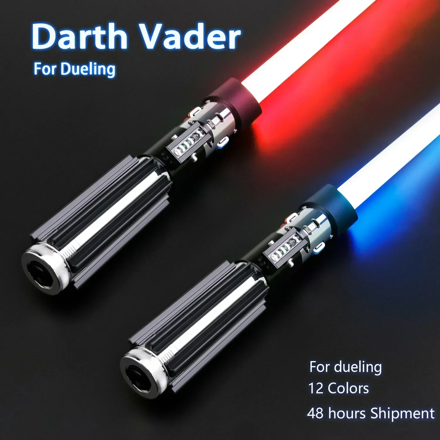 TXQSABER Darth Vader RGB Pixel heavy dueling laser sword Smooth Swing Metal Handle lightsaber Cosplay 12 Colors foc dueling