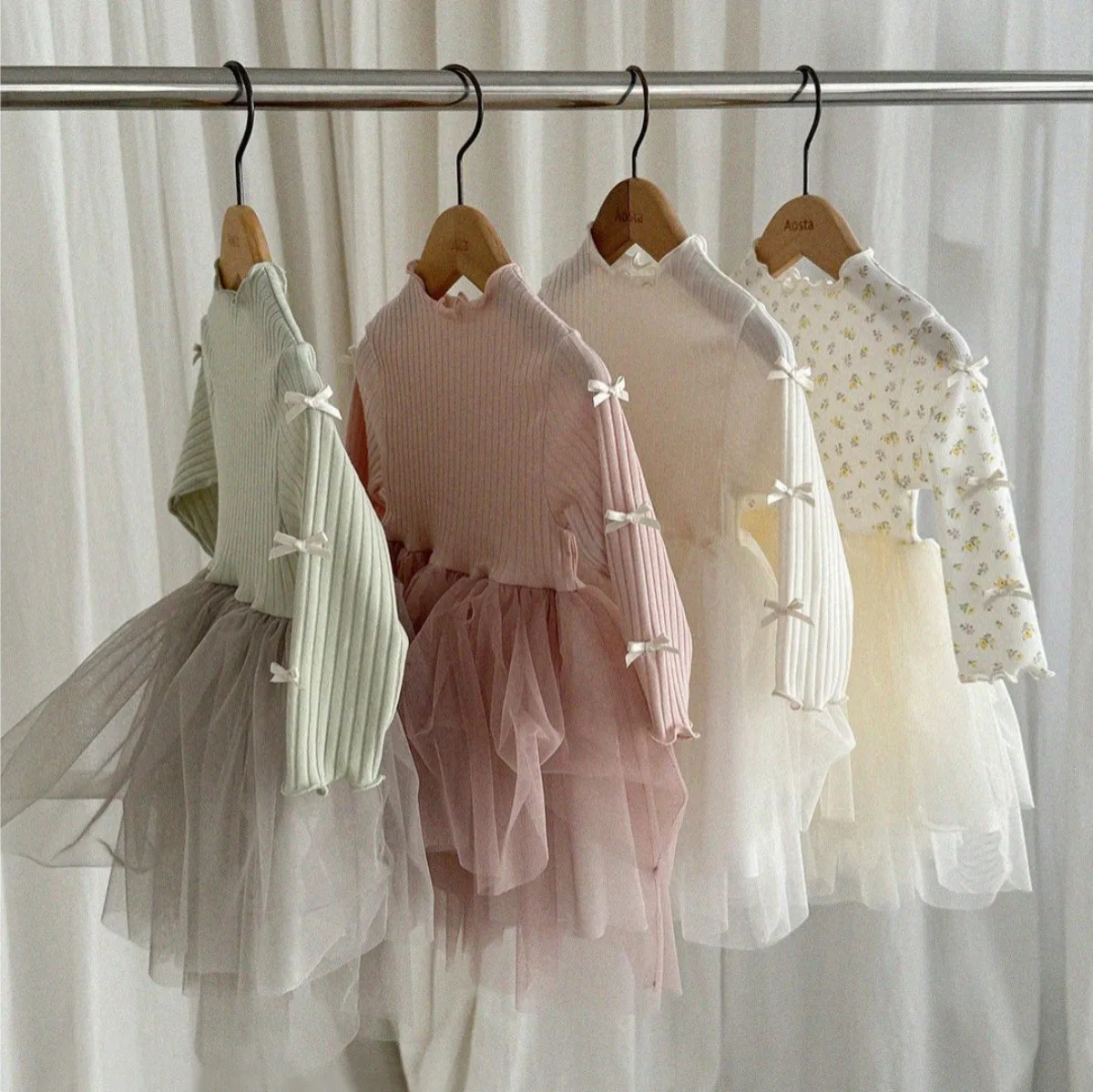 2026-autumn-new-baby-girl-long-sleeve-mesh-dress-cute-infant-princess-dress-toddler-girls-bow-dress-kids-party-clothes