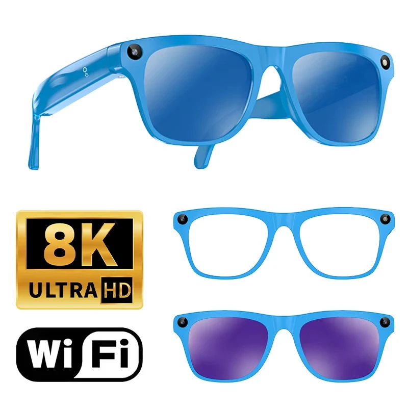 Lenovo Smart AI Glasses 800W HD 8K Shooting Camera Photo Video Voice Call Translation Bluetooth AI Motorcycle Glasses Upgrade image 3