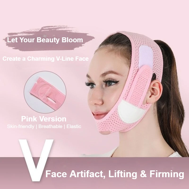 Nasolabial Anti Wrinkle V Face Strap Double Chin Remover Breathable Mesh Slimming Band Beauty Health Ultra Light New Upgrade
