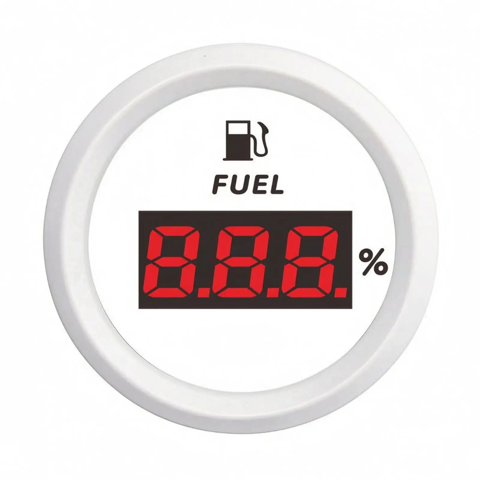 Threaded Mount Tank Level Gauge 52mm Black Dial for Car Truck Boat