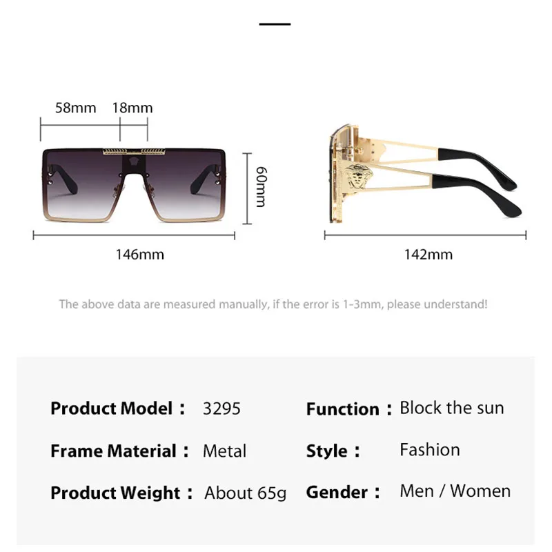 New stylish sunglasses with oversized frames, trendy metal design, perfect for fashion shows and cool street style. image 6