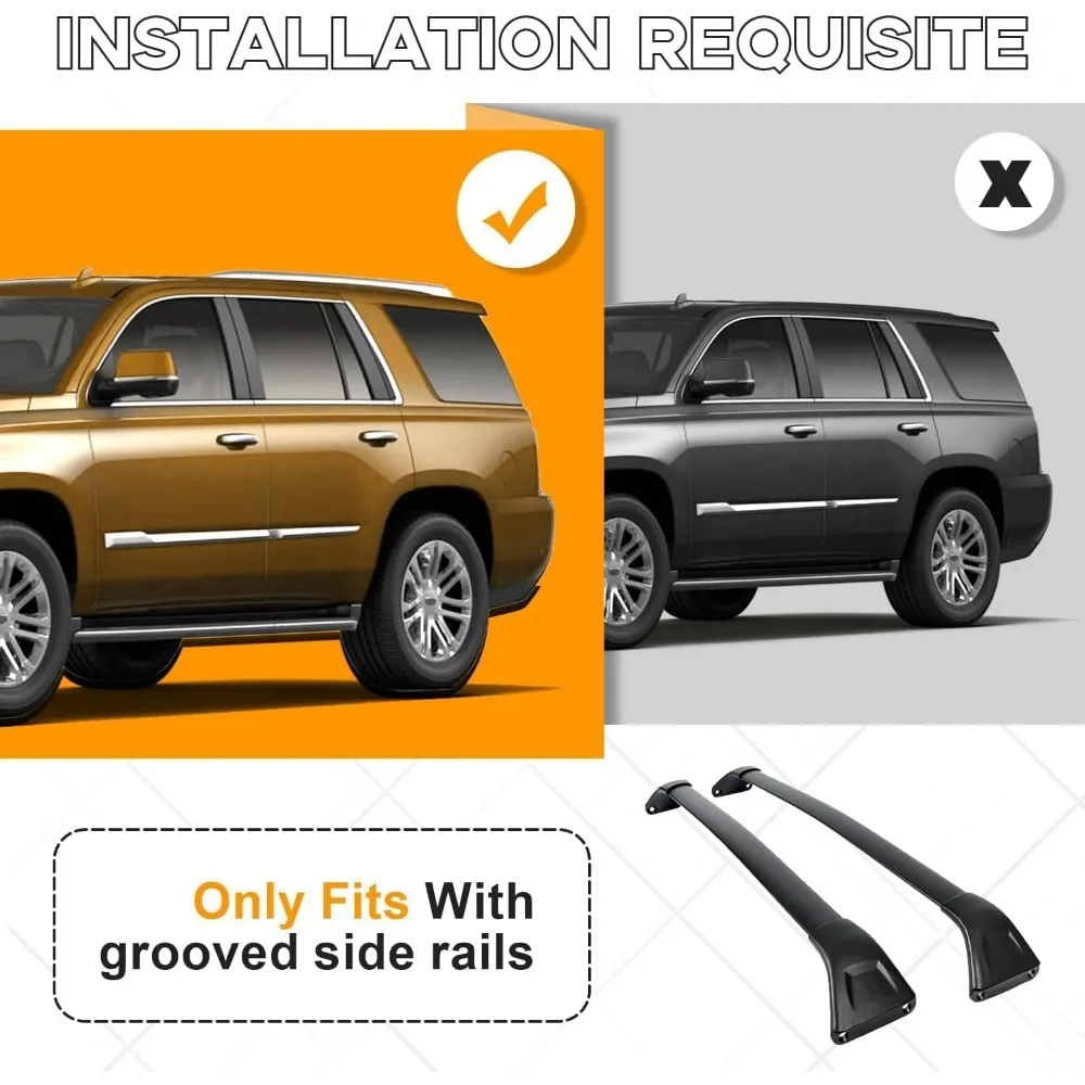 Palang Atap Universal untuk Mazda CX-5 (2017-2025) - Kapasitas 165lbs, Aluminium, Hitam