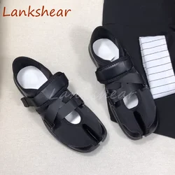 Pinch Toe Flat Sole Women Shoes Fashion Casual Black Niche Design Slip On Canvas Summer Cross Tied Women Shoes New Arrivals