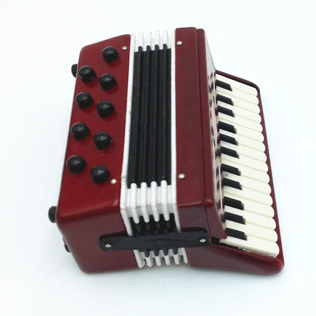 

Dollhouse Wood Accordion Miniature Instrument Accessory for 1 12 Scale Furniture Set Family Scene Ornaments
