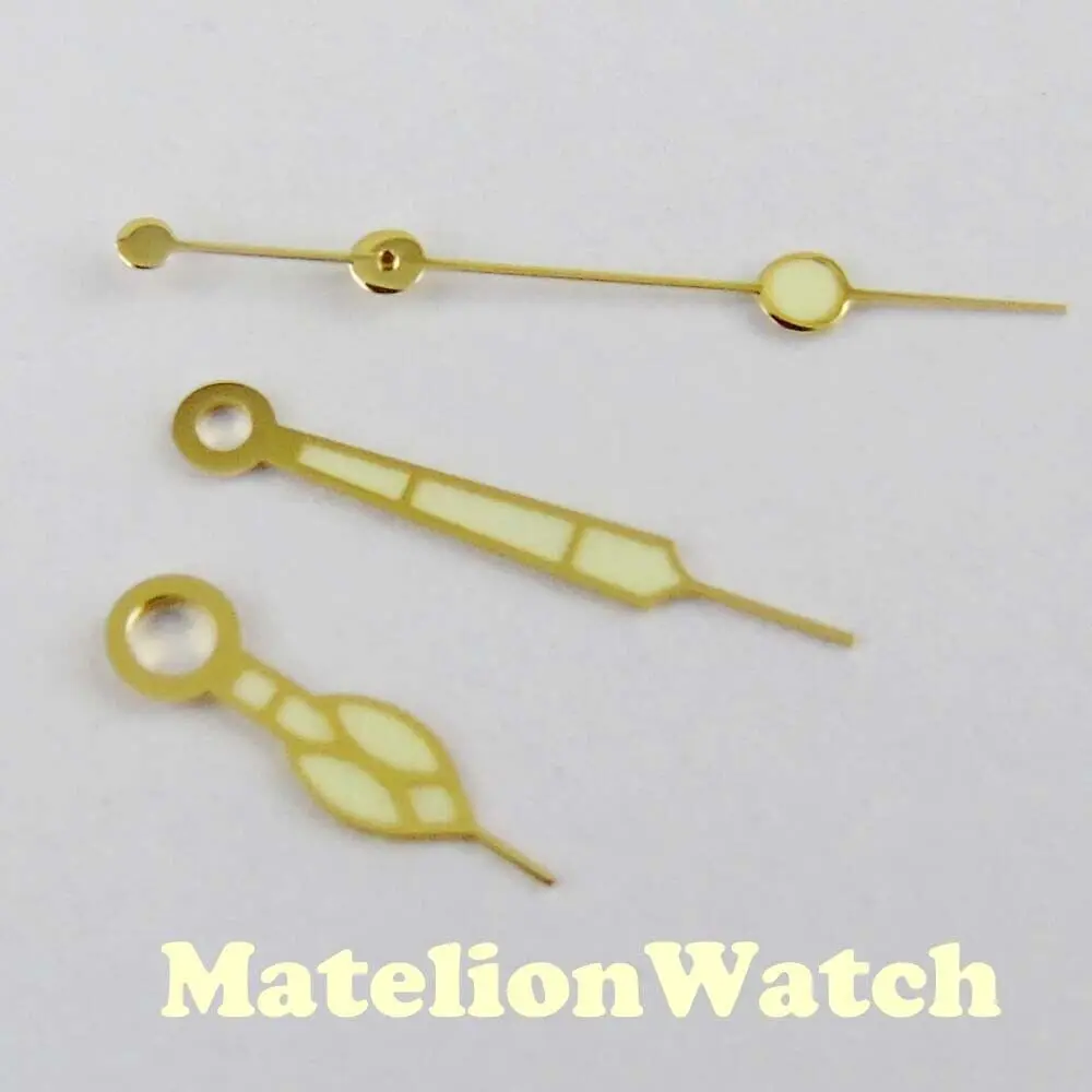 Luxury Golden Watch Hands Parts Fit For 2813 Miyota8215 821A Movement Luminous