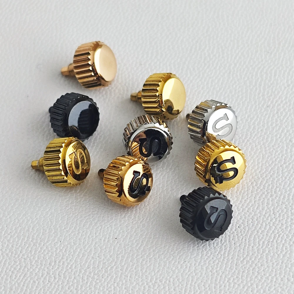 Screw-in Case Replace High Quality Watch Crown Engraved Signed 'S' Fits NH35 NH36 Movement Watch Accessories