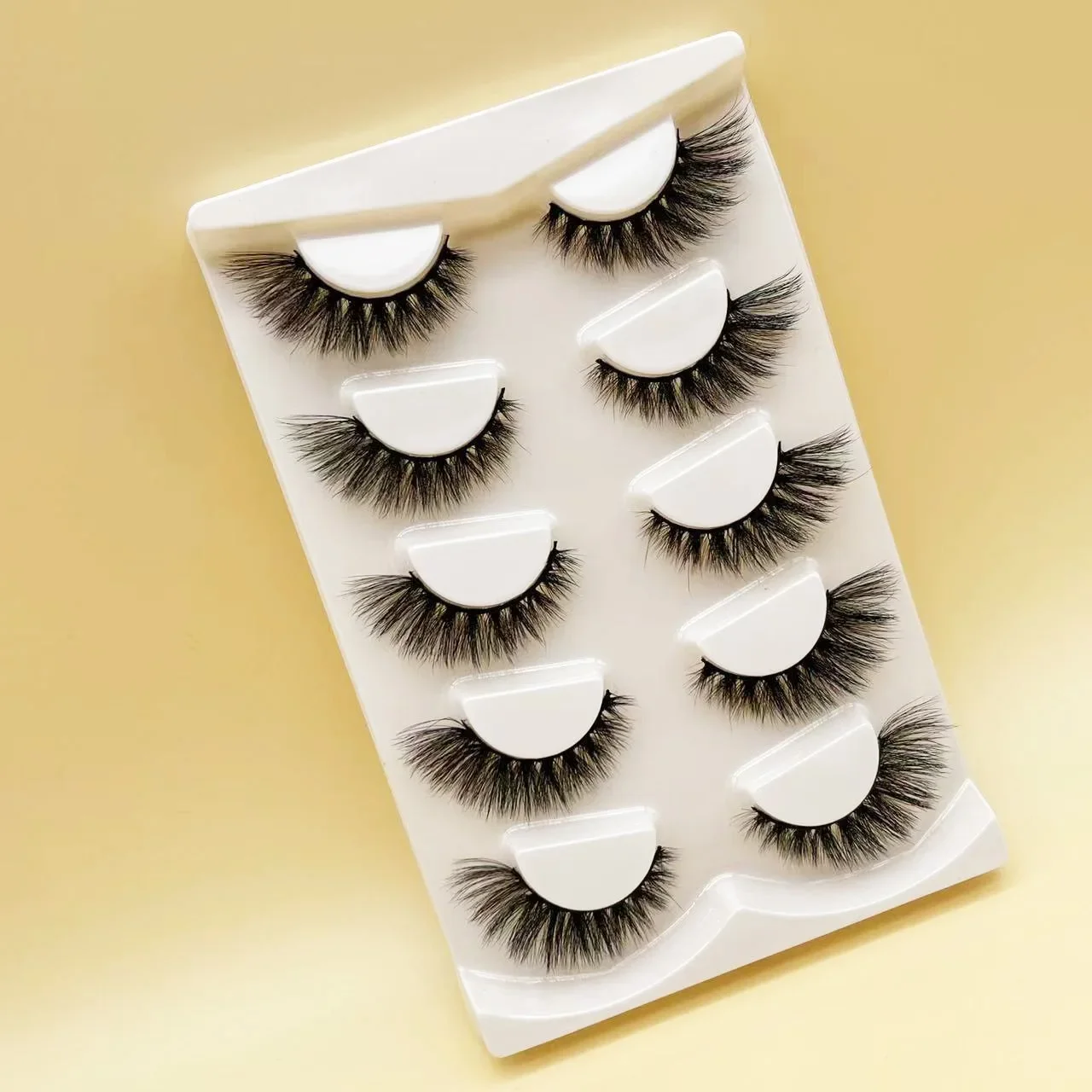 Winged Natural Faux Fake Eye Lashes False Eyelashes Five-linked Cat Eye Eyelashes Wholesale