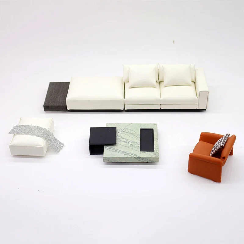 1/20 1/25 Casa delle bambole Simulazione Divano Tavolo da tè Modello Mobili Accessori per la casa delle bambole Decor Bambini Giochi di imitazione Giocattoli Regalo