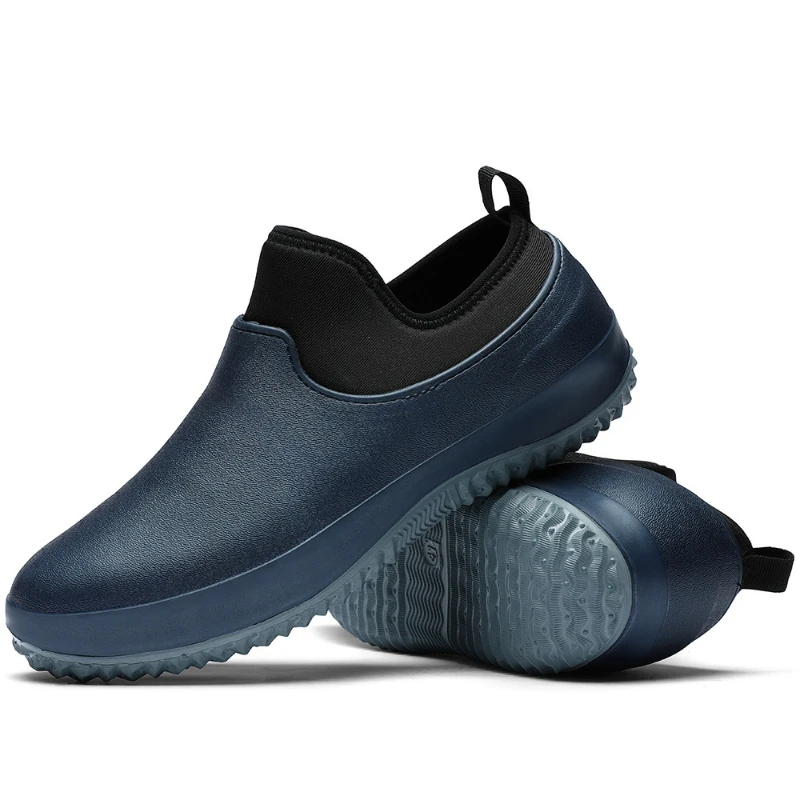 Unisex Men Rain Boots Waterproof Chef Shoes Non-Slip Men Water Shoes Outdoor Flat Rain Shoes Kitchen Work Women Shoe Plus Size49 view 2