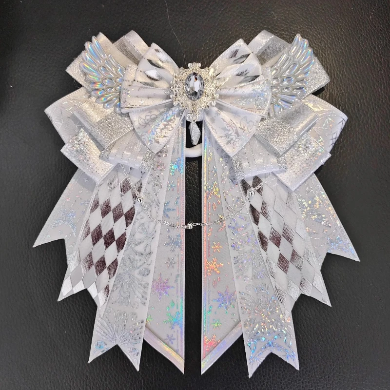 Original handgemachte Lolita Bowtie Wiege Engel Flügel Schleife Konzert Hand Licht Damen Anzug Hemd Kragen Blumen Zubehör Schmuck – Detail 9