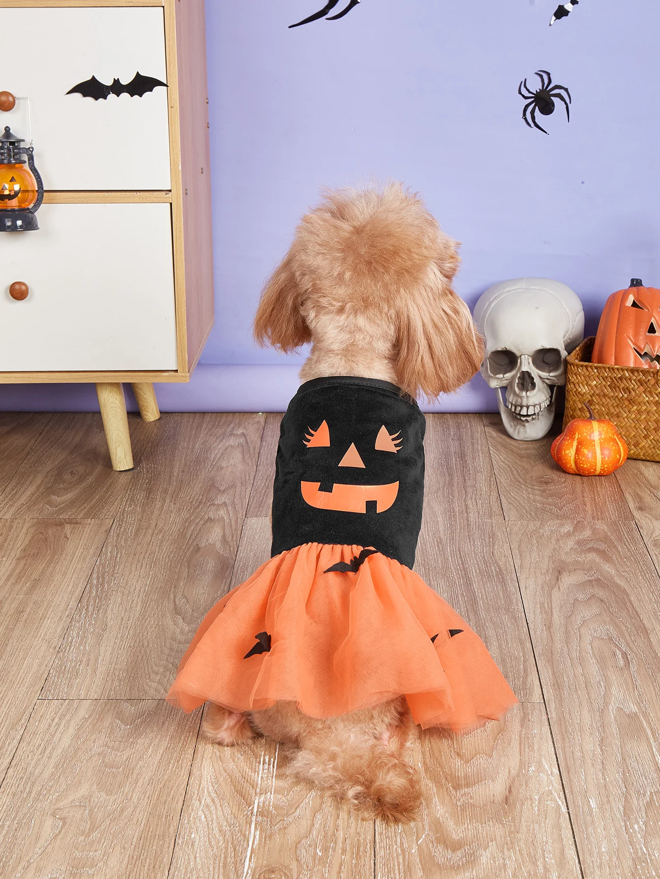 Halloween Dog Dress Holiday Party Dog Tutu Dresses for Small Dogs Girl Halloween Cat Costume Adjustable Pet Puppy Cosplay Clothe