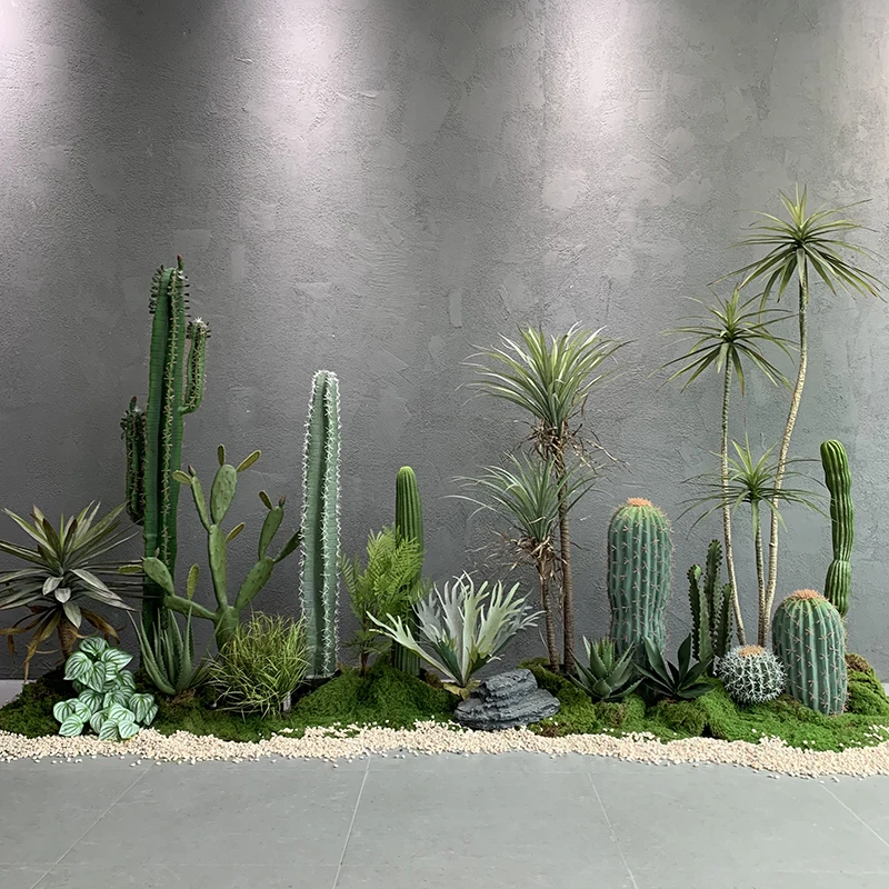 Fake green plant fairy column landscape indoor window tropical desert plant decoration
