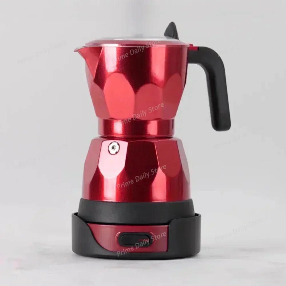 110V 220V Household Transparent Electric Moka Pot, Aluminum Moka Coffee Maker, Simple Portable Coffee Pot