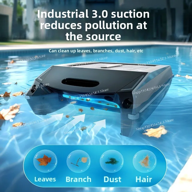 Swimming pool skimmer, water surface automatic vacuum cleaner, cleaning robot, cleaning artifact, leaves, solar charging