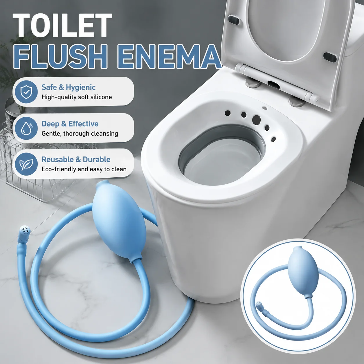 Foldable Sitz Bath Basin Portable Bidet for Toilet, Postpartum Hemorrhoid Perineal Wash Care Tub for Pregnancy Elderly Hygiene