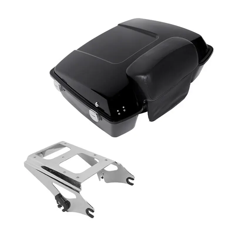 

Motorcycle Chopped Tour Pack Trunk Backrest Mount Rack For Harley Touring Road Glide 2009-2013