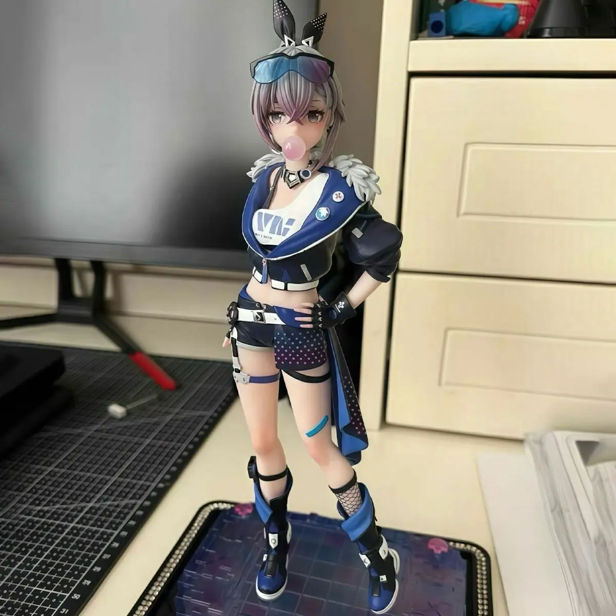 Honkai: Star Rail Figure Silver Wolf Anime Figure Blow Bubbles Silver Wolf Figurine Model Statue Doll Collection Game Toys Gifts