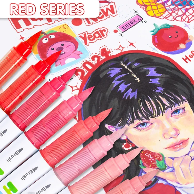 مجموعة أقلام تحديد أكريليك مكونة من 8 إلى 120 لونًا من Hedel، كتابة كتيب، رسم جرافيتي، رسم DlY، أقلام طلاء أكريليك فنية للطلاب