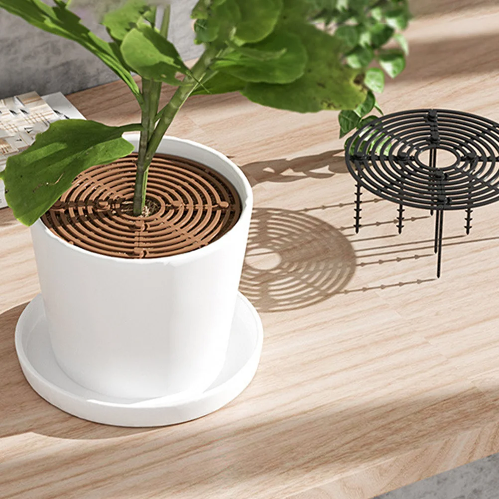 

2Pcs Plant Pot Covers Soil Protector Grid Design for Indoor Balcony Prevent Spill Keep Floors Clean and Cover