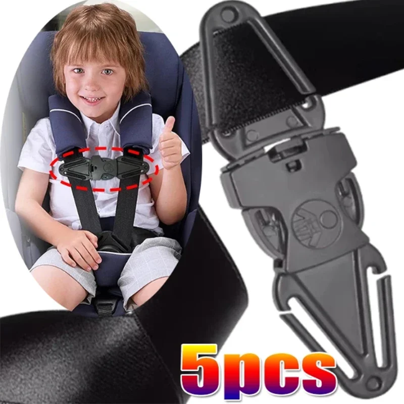 1-2pcs Car Child Safety Seat Belt Shoulder Belt Buckle Fixer Adjustable Baby Stroller Chest Buckle Lock Buckle Accessories