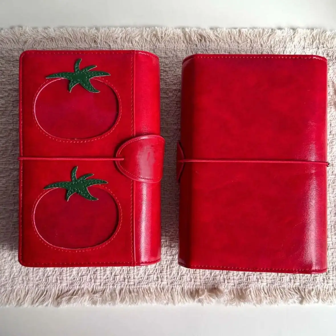 Red Tomato A6 Notebook Three Fold PU Loose-leaf Binder Notebook Photocard Holder Book Journal Agenda Planner Student Stationery - view 4
