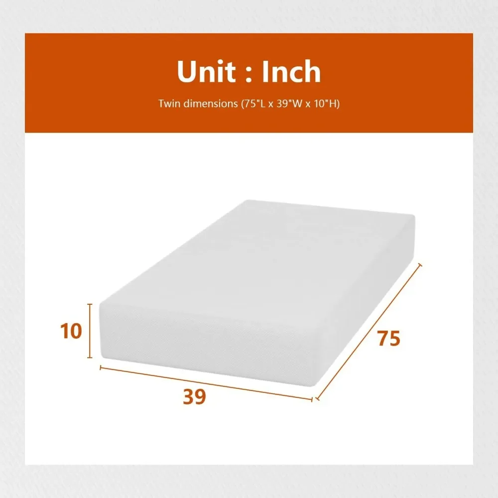 12 Inch Mattress Base Foam Mattress CertiPUR-US Certified,Removable Soft Cover,mattresses for Bed frame