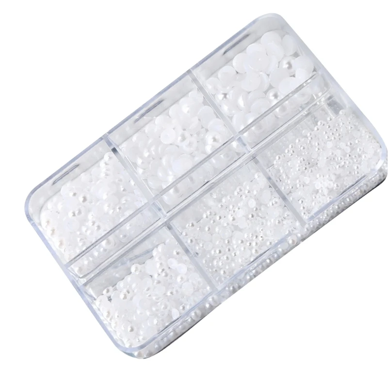 Perlas semiredondas ABS, perlas imitación planas, diamantes imitación acrílicos, cuentas para álbum recortes, artesanal