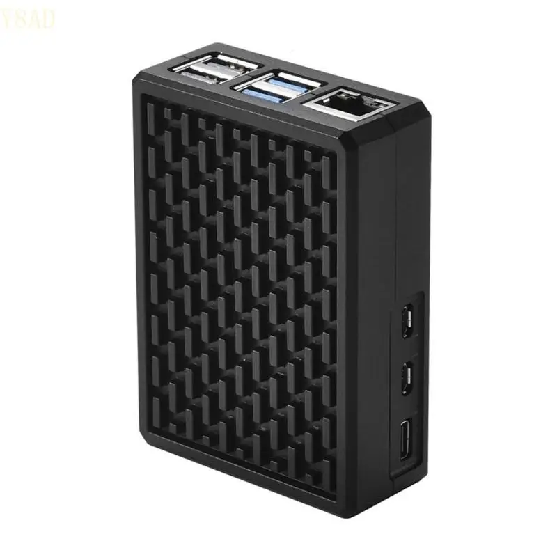 Y8AD Sturdy Aluminum Housing Case For RPI 5 Heatsink Enclosure Box Effective Heat Dissipation Quick Install