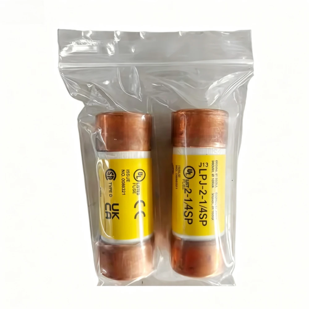 10Pcs LPJ-2-1/4SP 2.25A 600VAC Class J Time Delay Fuse, Dual-Element Current Limiting Low-Peak Industrial Circuit Protection