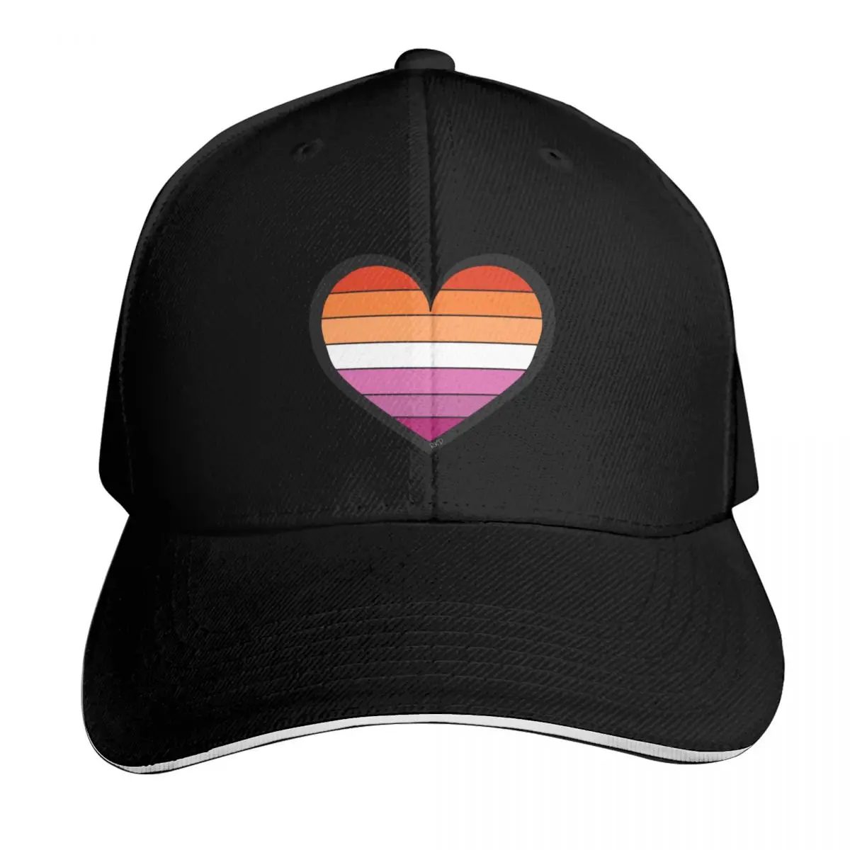 Lesbian Heart Baseball Cap Curved Brim Classic Fit Low Profile Unstructured Unisex for Men Women