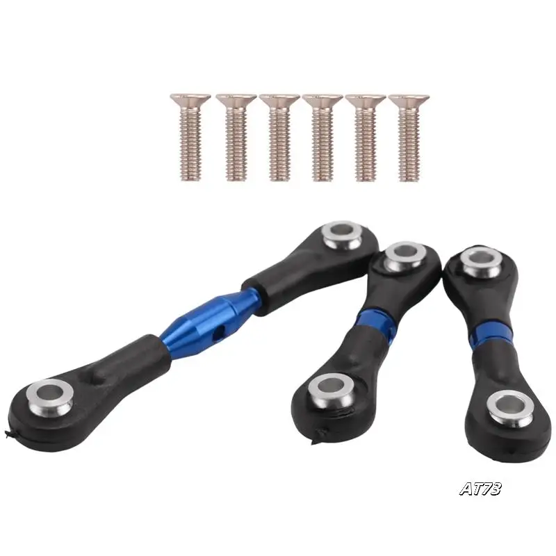 30Pcs Metal Steering Rod Link Rod Tie Rod For Tamiya TT-01 TT01 1/10 RC Car Upgrade Parts Accessories,Blue