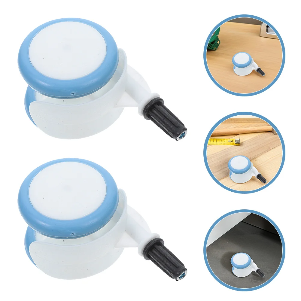 2 szt. Uniwersalne kółka do wózka dziecięcego, wytrzymałe gumowe rolki do wózka, do użytku wewnątrz i na zewnątrz, płynnie krążące kółka