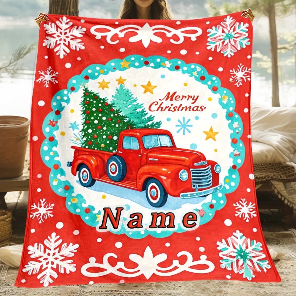 1, personalisierte Decke mit Namen, weihnachtlich grüne Flanelldecke mit Dinosaurier-Aufdruck, weich, warm und multifunktional, geeignet