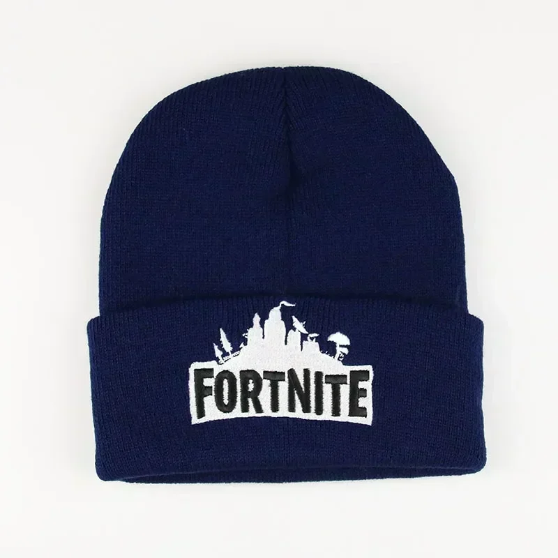 Fortnite sombreros de punto sólido lindo Anime sombrero señora otoño gorras femeninas gorro más cálido hombres gorra Casual