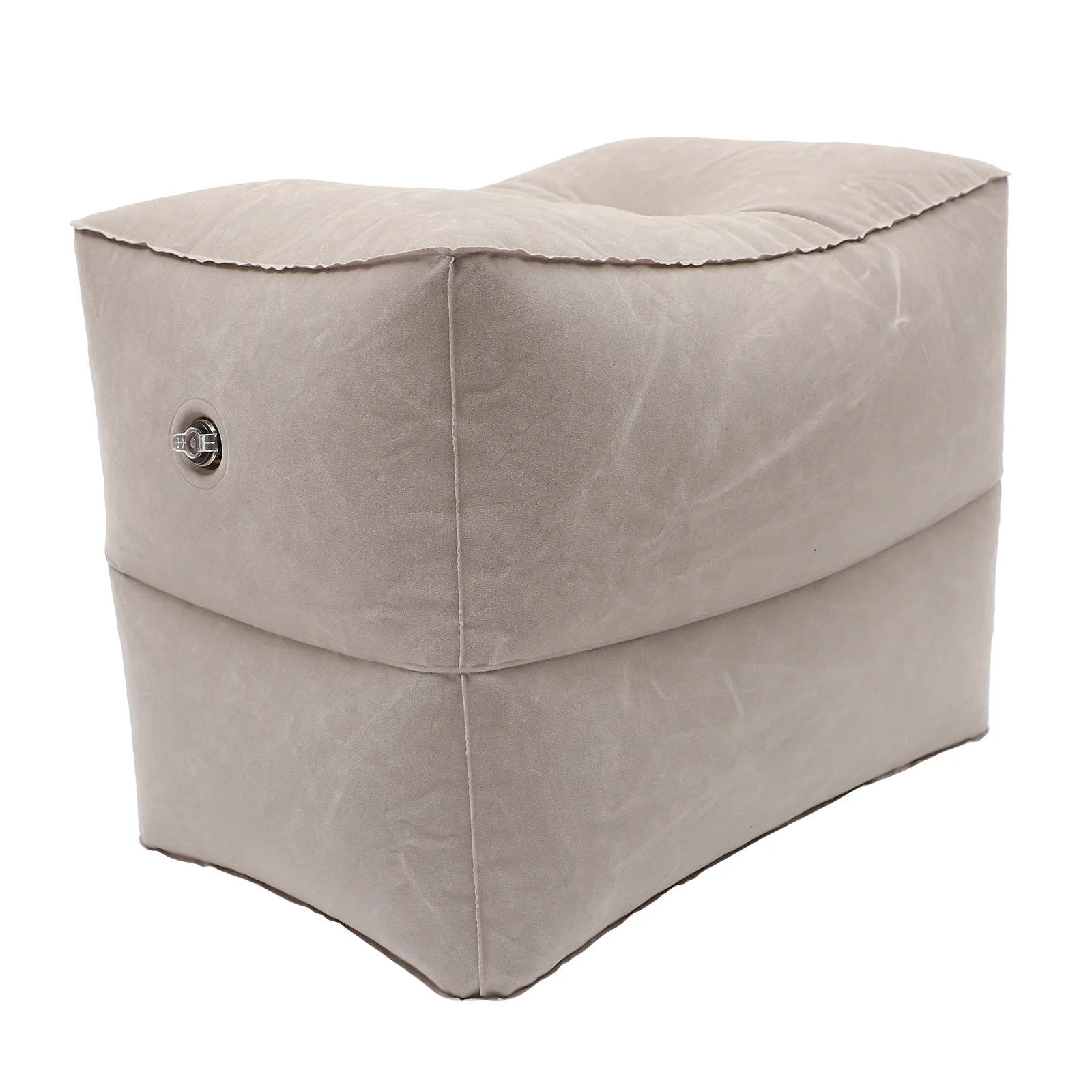 

1Set Inflatable Travel Foot Rest Pillow Washable PVC Flocking Lightweight Adjustable Height Leg Rest Pillow Airplane Train Kids