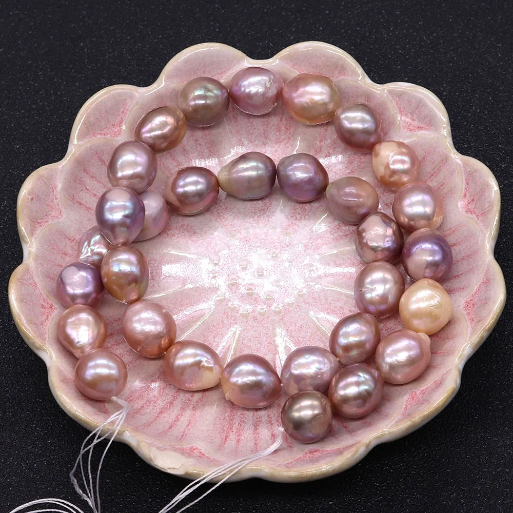 

10-11mm Purple Irregular Natural Freshwater Pearl Beads Baroque Edison Pearl Loose Bead DIY Necklace Bracelet Accessory 1 Strand