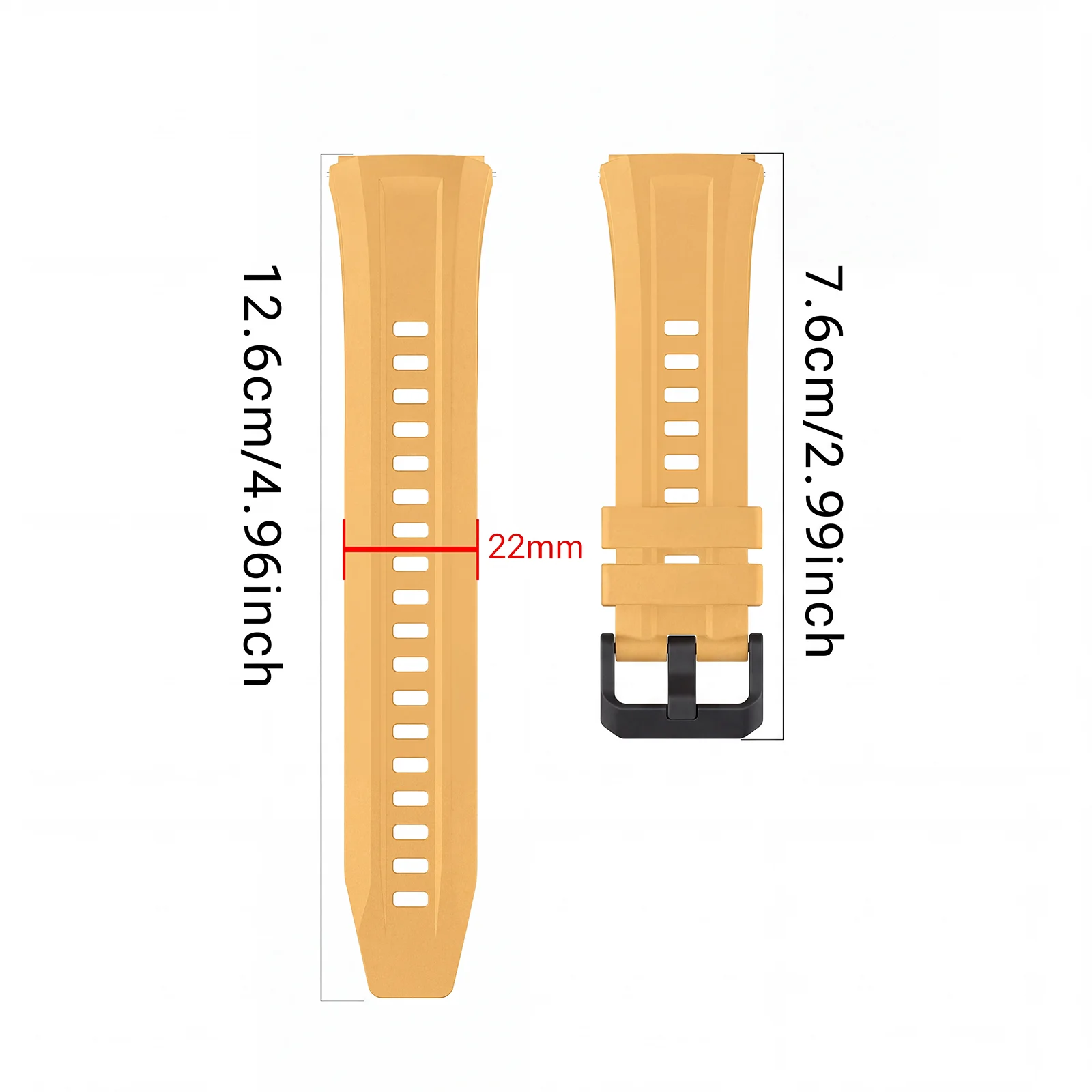 22mm Universal Silicone Strap For Samsung Galaxy Watch3 45mm Gear S3/Huawei GT7 7pro 6 5 4 46mm/Garmin Venu 3 Forerunner265 Band
