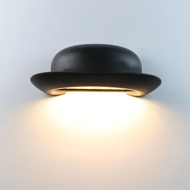 Straw  Waterproof Hat Wall Lamp Creative Simple Nordic Led Outdoor Indoor Aisle Corridor Hotel Decoration Waterproof Wall Lamp