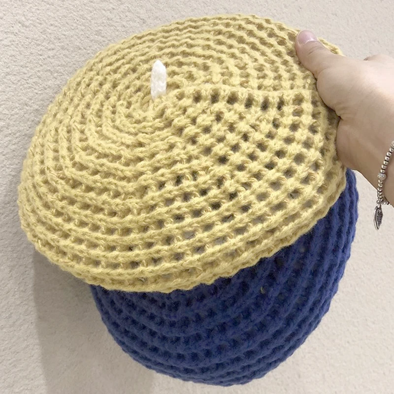 قبعة مجوفة ملونة للنساء ، قبعات قابلة للتنفس ، قبعة فطر ، قبعات يقطين عتيقة ، قبعة رسام ، الربيع والخريف