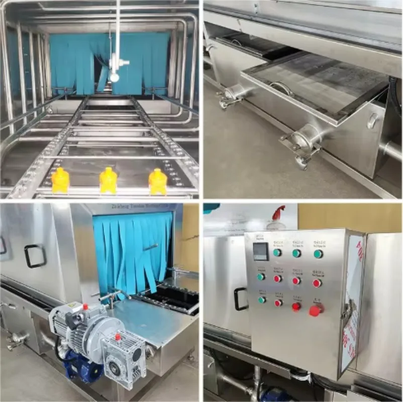 Automatic High Water Pressure Tunnel Washer for Plastic Turnover Box Cleaning Hot Sale Basket Machine Custom