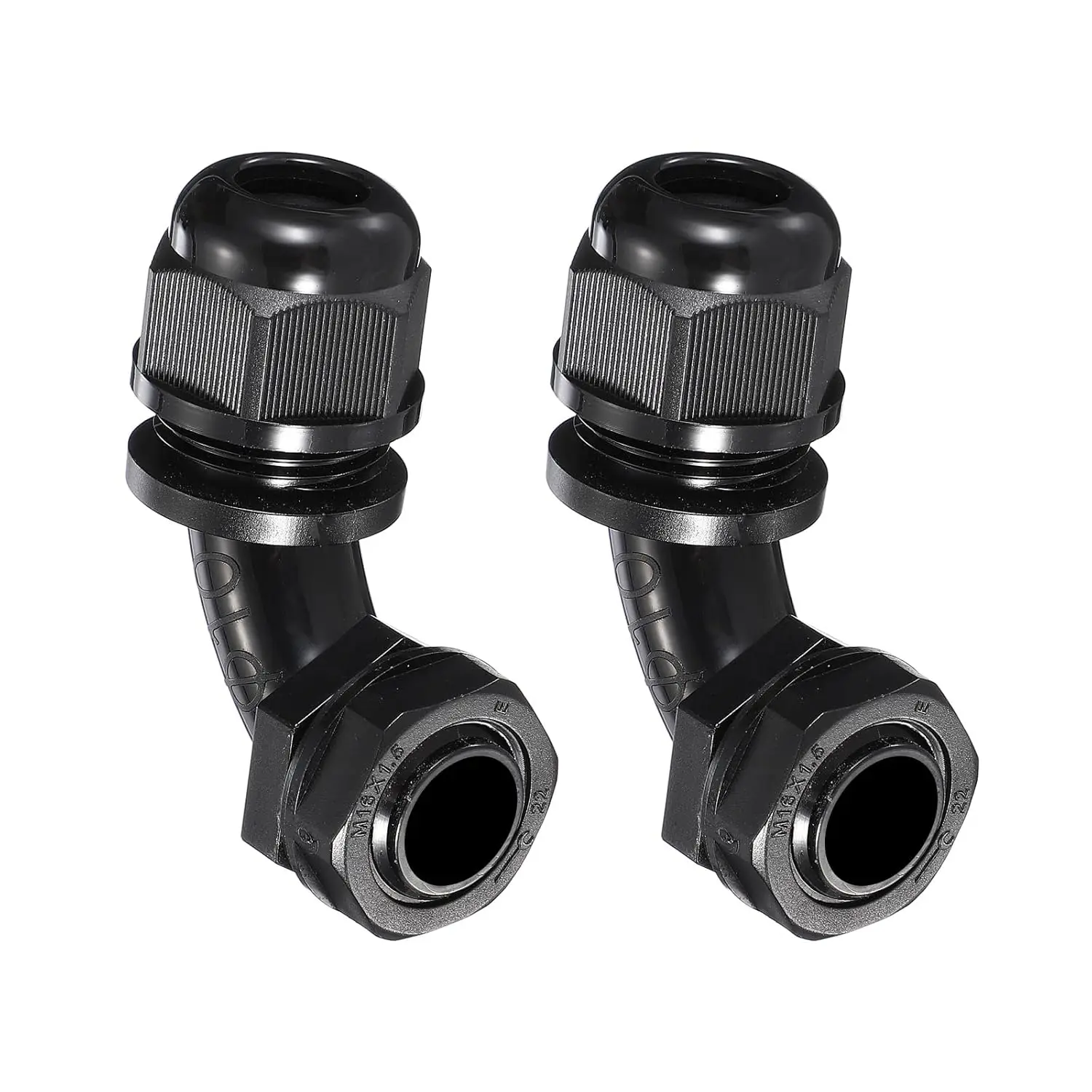 Electrical Pipe Fittings Waterproof Adjustable Locknut 90 Degree Nylon Elbow Anti-Acid Waterproof Cable Connector For Audio