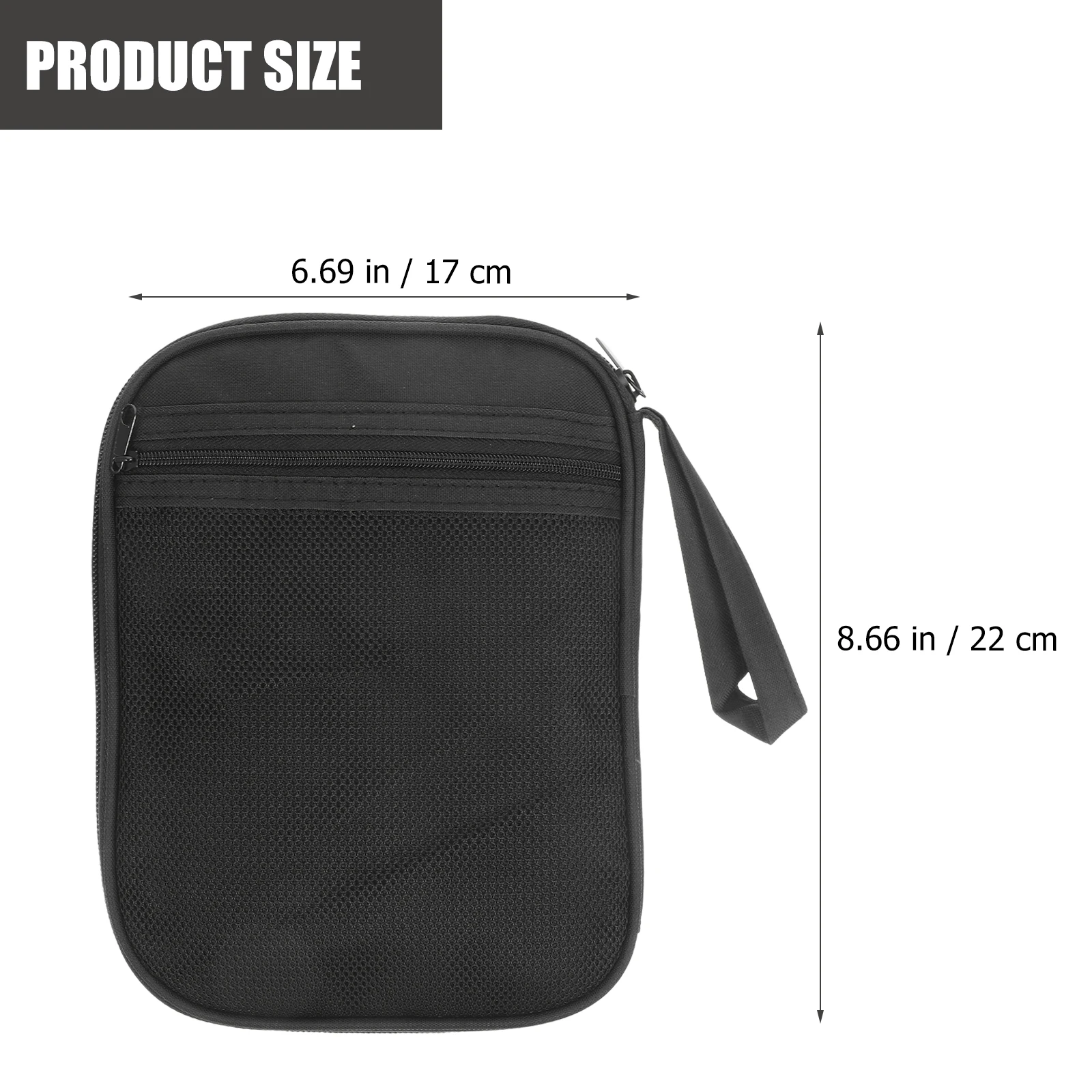 

Portable Watch Storage Bag Straps Charging Cable Multi-functional Black Polyester Band Pouch
