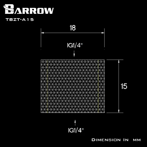 BARROW G1/4 Female to Female Connectors / Extender 15mm F to F Dual Female Fitting Accessories Metal Fittings