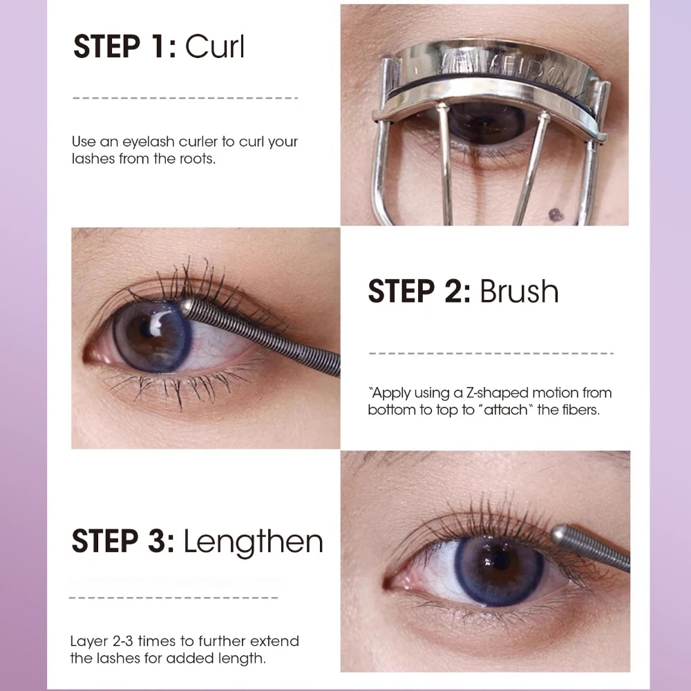Mascara volumisant d'aspect naturel, imperméable, brosse Ultra fine, boucles définies, 12 heures, sans Irritation, végétalien, pour le maquillage quotidien au bureau
