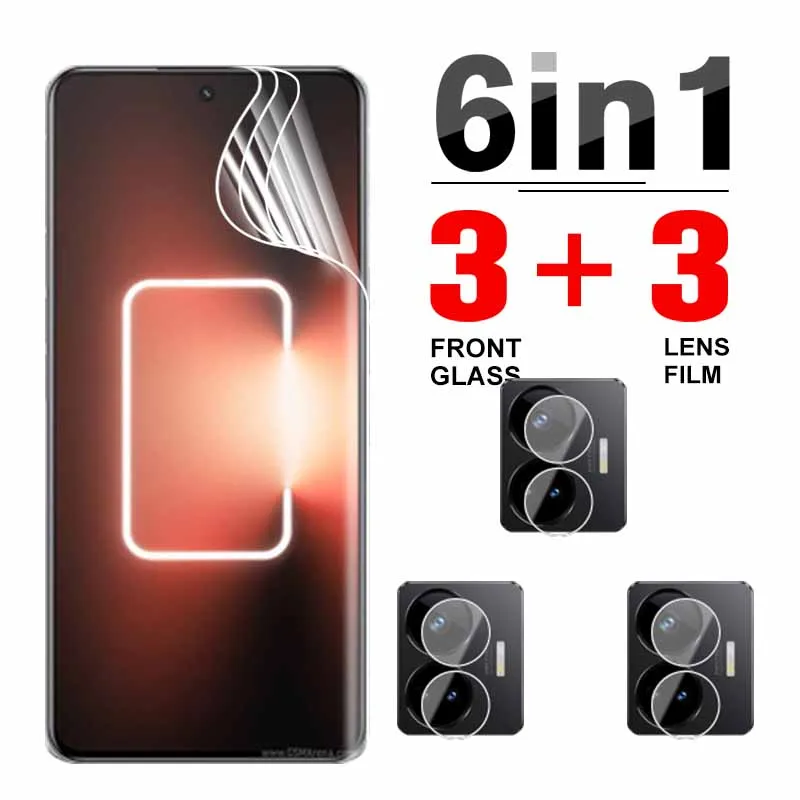 Гидрогелевая пленка 6 в 1 для Realme GT Neo 5, полное покрытие, передняя мягкая пленка RealmeGT RealmI GT Neo 5 Neo5, защитные пленки для экрана камеры 6,74 дюйма