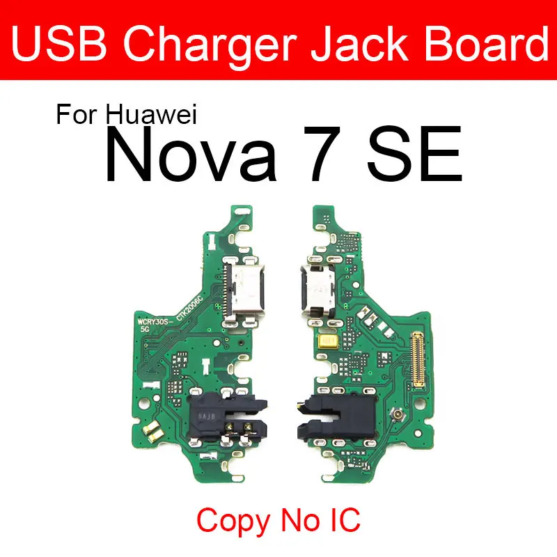 Charger USB Board For Huawei Nova 6 7 7I SE Usb Charging Port Dock Connector Flex Cable Ribbon Repair Replacement Parts