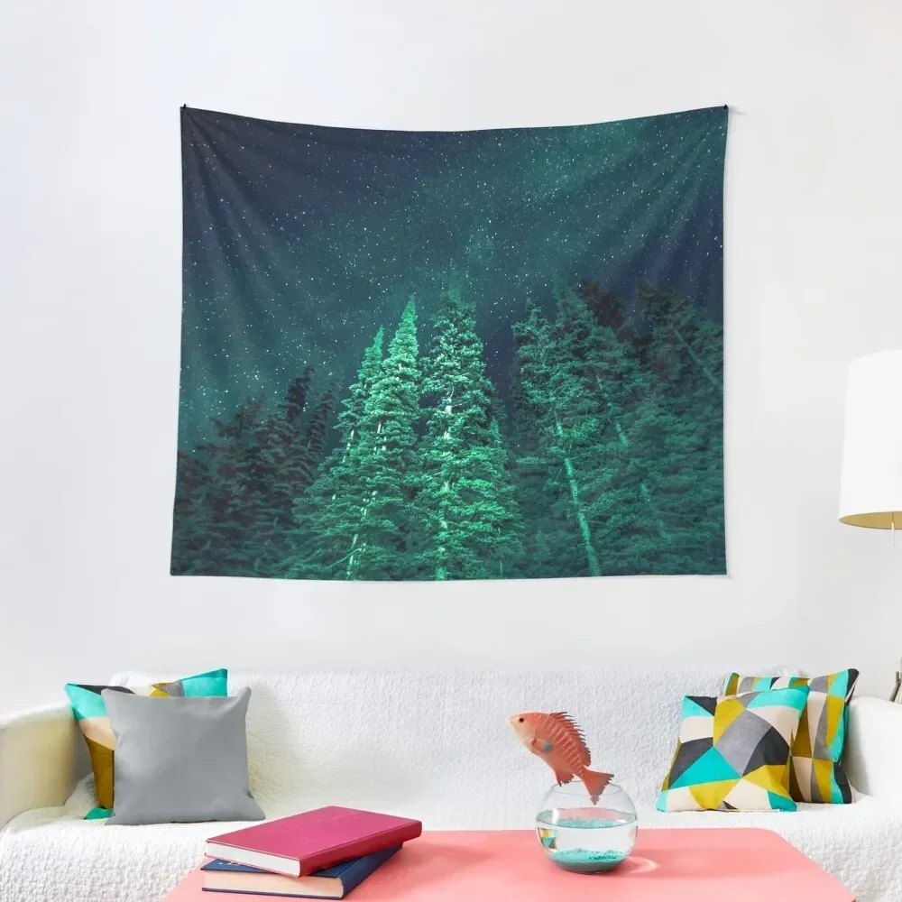 

Nature Forest - Night Star Signal Tapestry Wall Coverings Carpet On The Wall Decorative Wall Home Decorations Aesthetic Tapestry