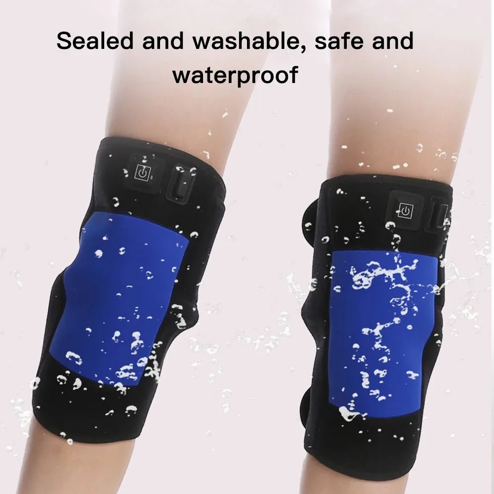 Soporte de rodilla con calefacción eléctrica, masajeador de rodilla para mantener el calor, soporte para aliviar el dolor articular, protección, compresa caliente, almohadilla de masaje de rodilla